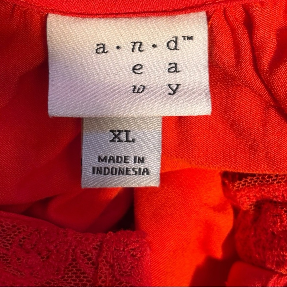 A New Day Reddish Orange Sleeveless Blouse Size XL - Picture 6 of 6
